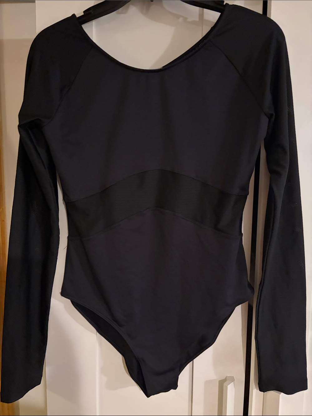 Forever 21 Black Long-Sleeve One-Piece Bodysuit